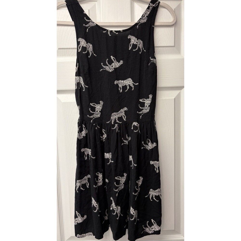 Wyld Hart Girls Shift Dress Size Medium Tiger Print Gypsy Boho Flare Sleeveless
